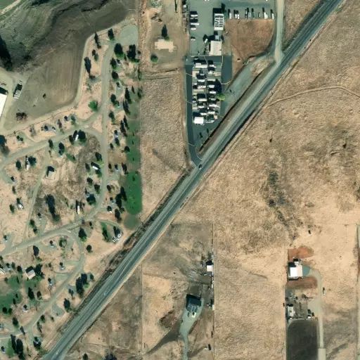 Bird's eye view of the campground