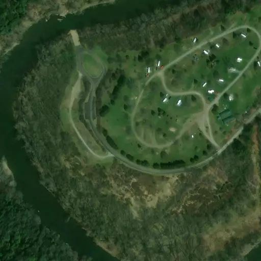 Bird's eye view of the campground