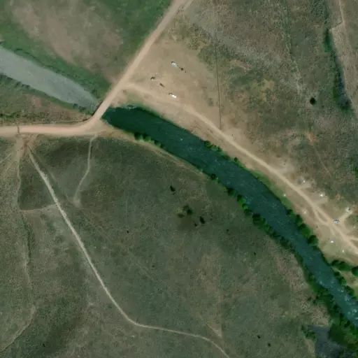 Bird's eye view of the campground