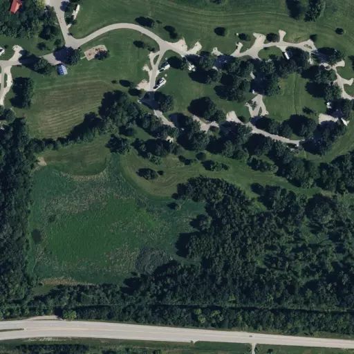Bird's eye view of the campground