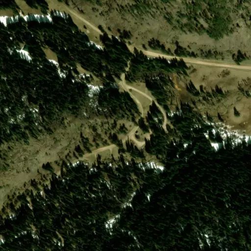 Bird's eye view of the campground