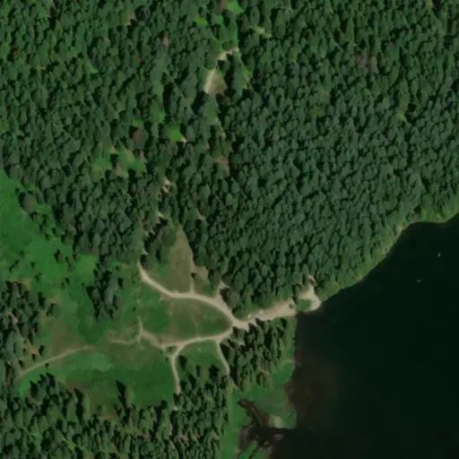 Bird's eye view of the campground