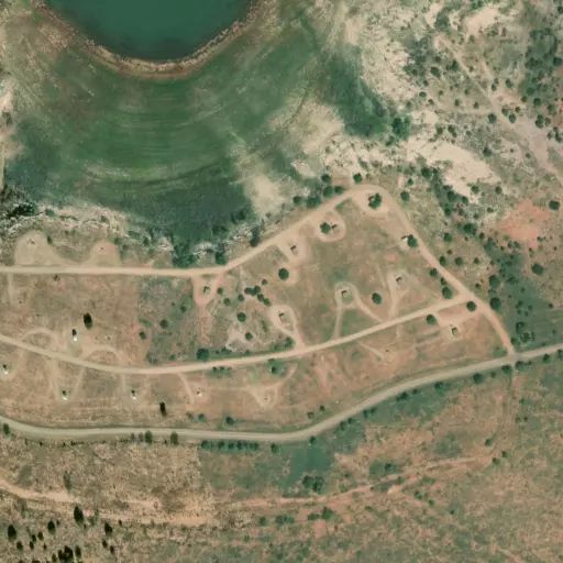 Bird's eye view of the campground