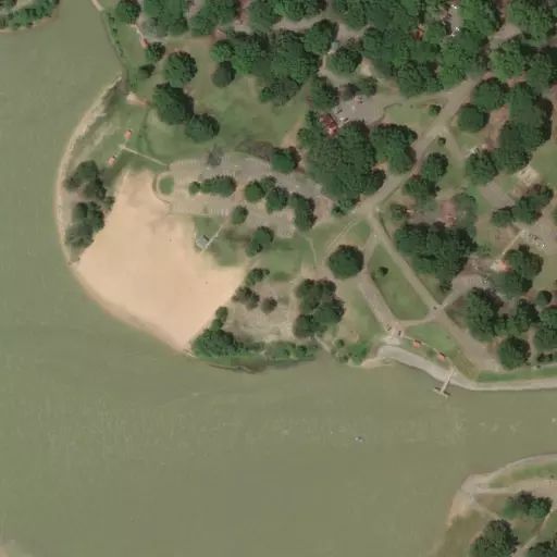 Bird's eye view of the campground
