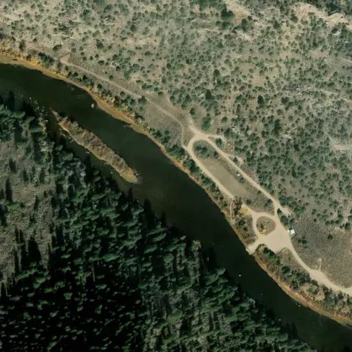 Bird's eye view of the campground