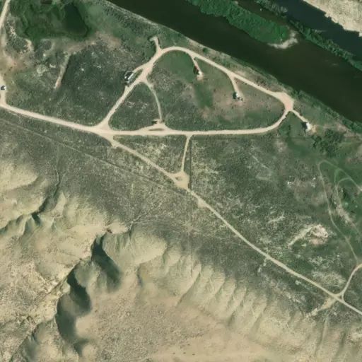 Bird's eye view of the campground