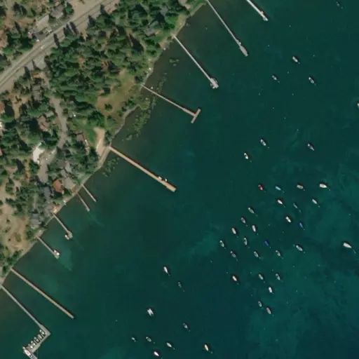 Bird's eye view of the campground