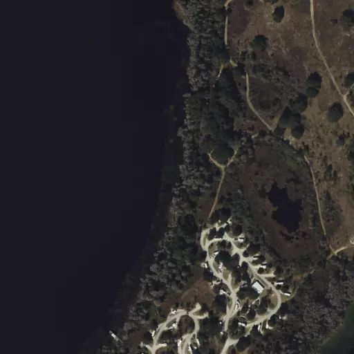 Bird's eye view of the campground