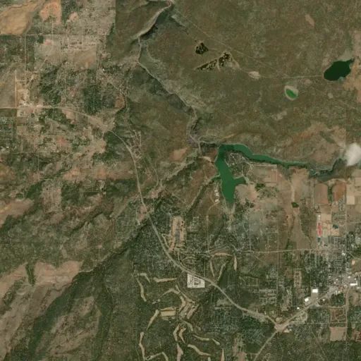 Bird's eye view of the campground