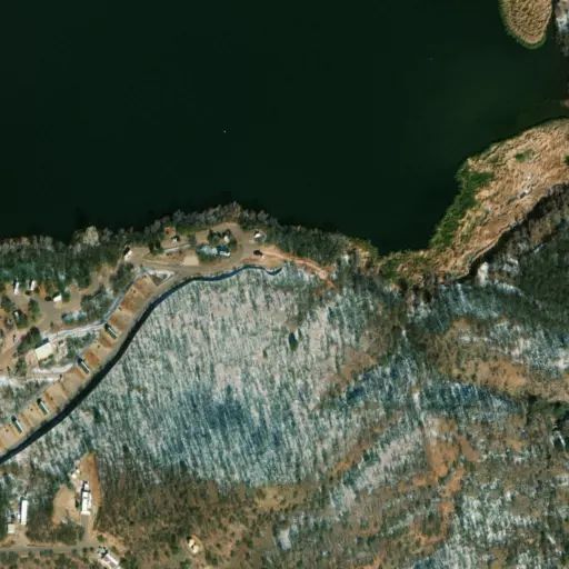 Bird's eye view of the campground