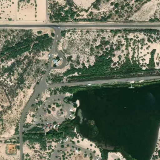 Bird's eye view of the campground