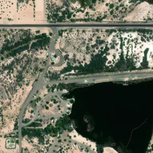 Bird's eye view of the campground