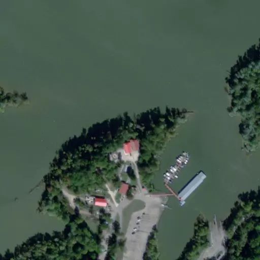 Bird's eye view of the campground