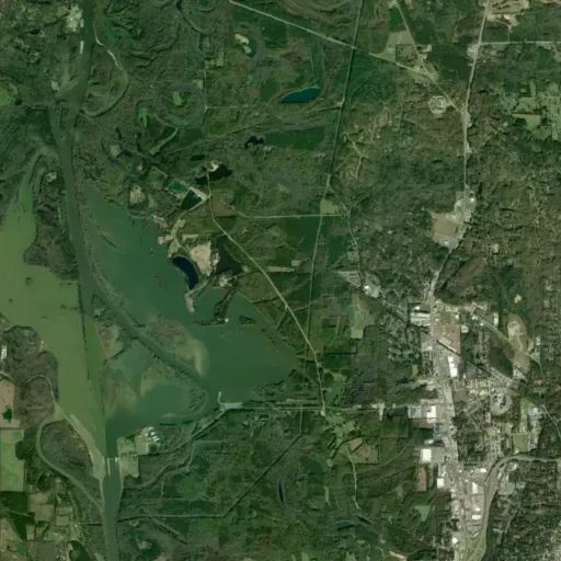 Bird's eye view of the campground