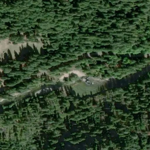 Bird's eye view of the campground