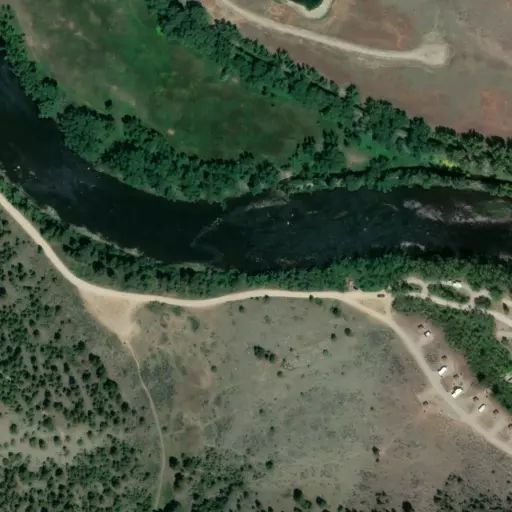 Bird's eye view of the campground