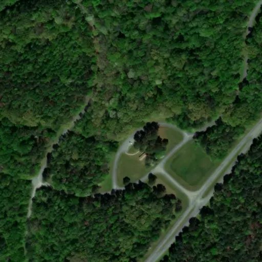 Bird's eye view of the campground