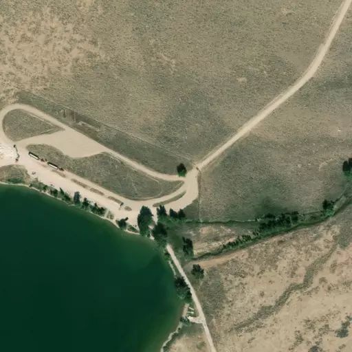 Bird's eye view of the campground