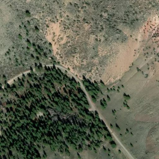 Bird's eye view of the campground