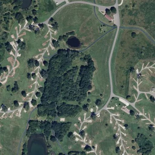 Bird's eye view of the campground