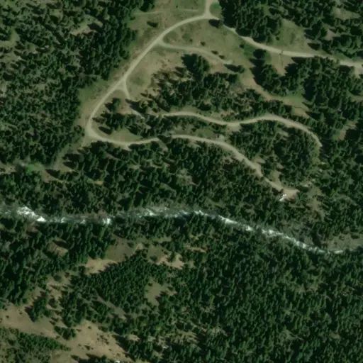 Bird's eye view of the campground
