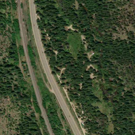 Bird's eye view of the campground