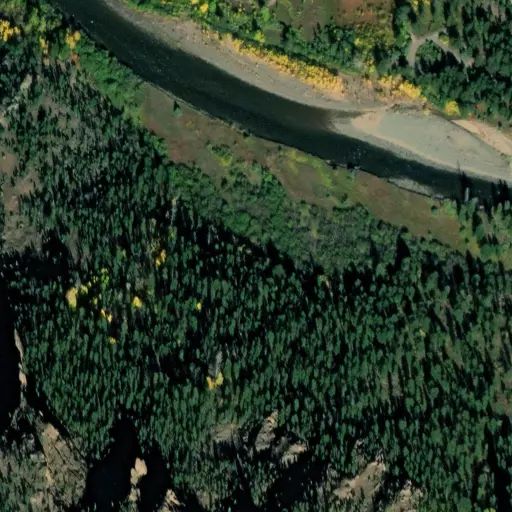 Bird's eye view of the campground