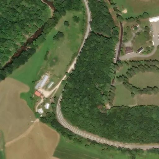 Bird's eye view of the campground